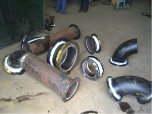 Magnetic Particle Inspection on pipe work and associated components
