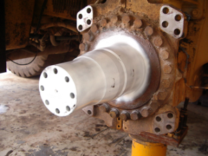 Magnetic Particle inspection used on underground mining truck